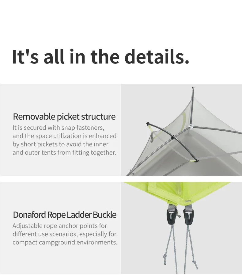 Naturehike Star Trail EXT Hiking Tent Outdoor Camping Ultralight Rainstorm Protection Wild Tent 1 2 Person 0D Nylon Backpacking Tent