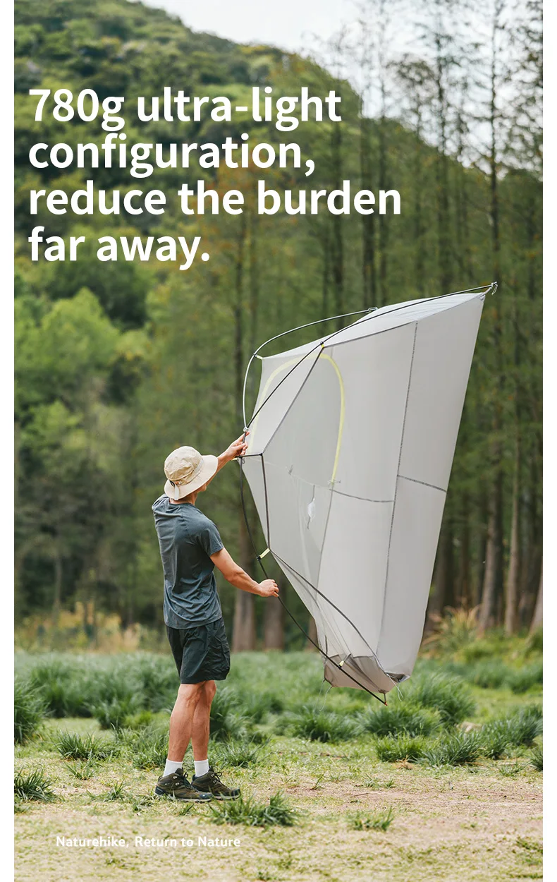 Naturehike Star Trail EXT Hiking Tent Outdoor Camping Ultralight Rainstorm Protection Wild Tent 1 2 Person 0D Nylon Backpacking Tent
