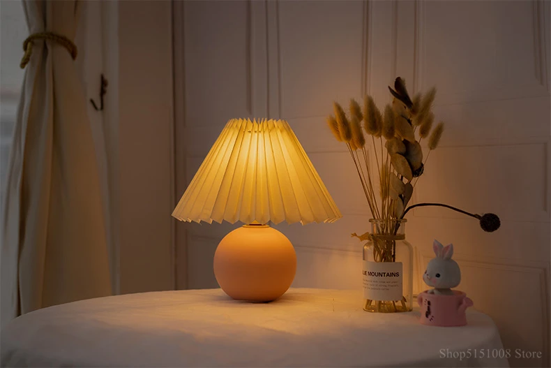 Modern Nordic Ceramics Table Lamp Bedroom Bedside Lamps Led Desk Lamp Lampada Nightstand Lighting Home Deco Table Light Fixtures