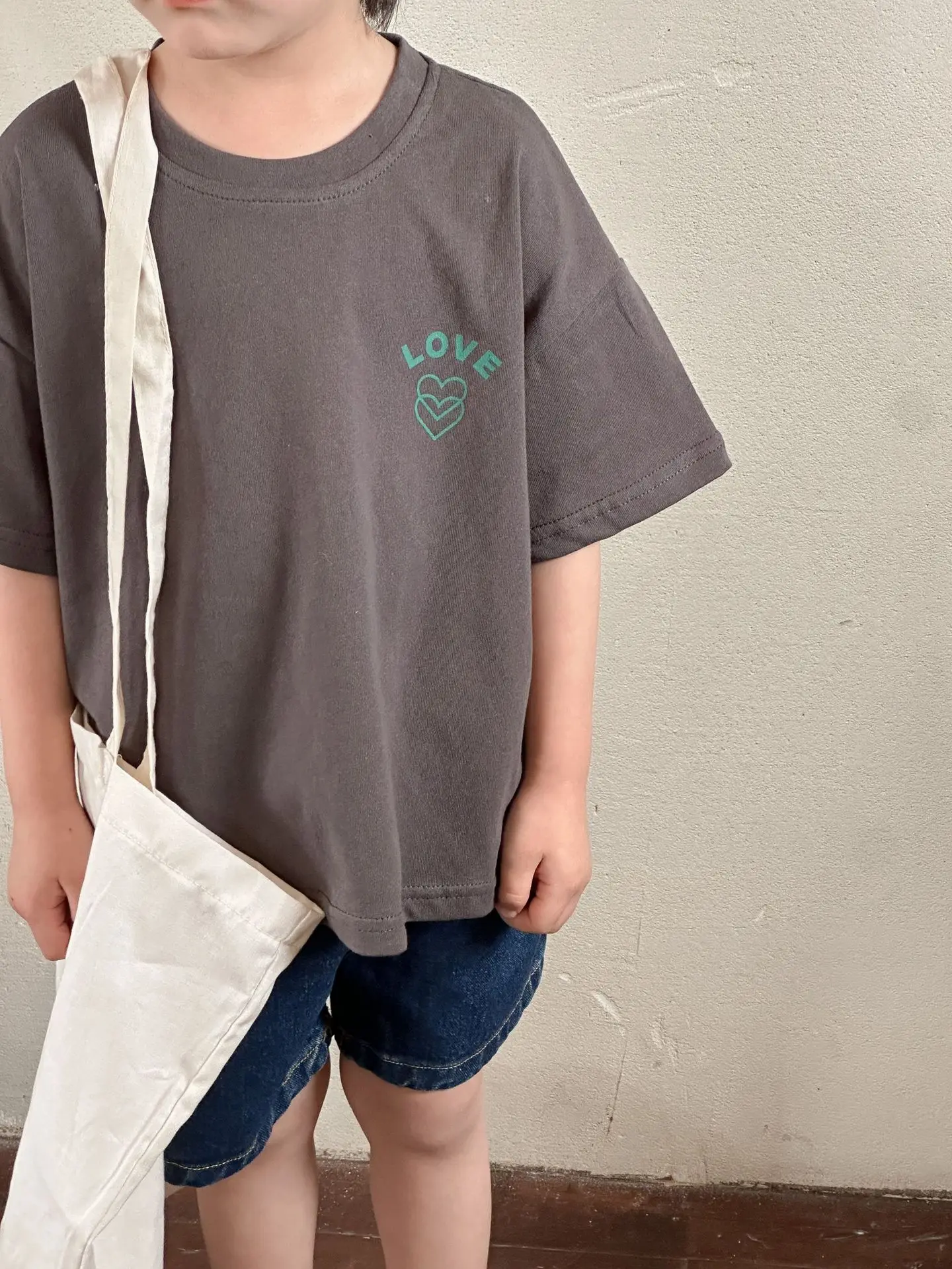 New Thin Children Short Sleeve T-shirt Loose Boy Baby Letter Print Casual Tops Retro Toddler Girl Cotton Tees Kid Pullover Shirt