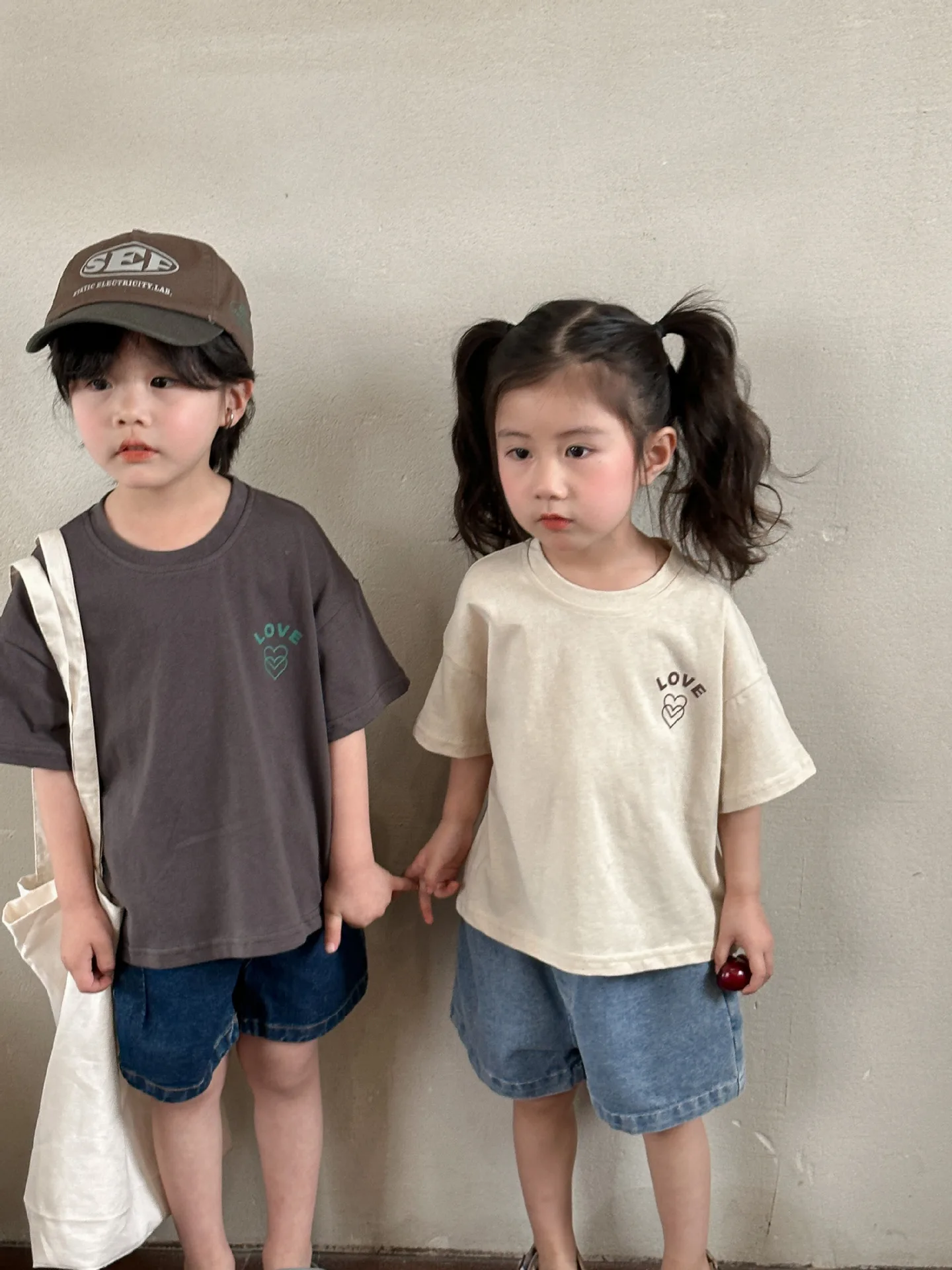 New Thin Children Short Sleeve T-shirt Loose Boy Baby Letter Print Casual Tops Retro Toddler Girl Cotton Tees Kid Pullover Shirt