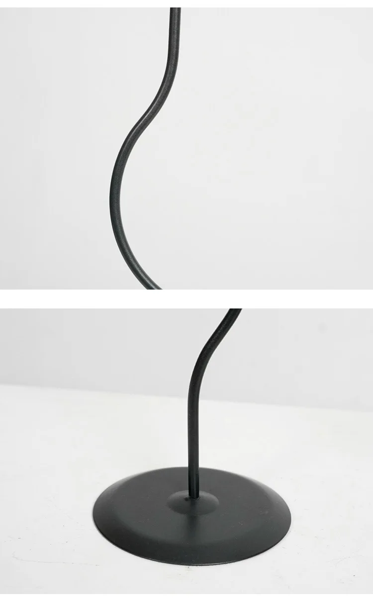European Simple Metal Black Curved Candle Holder Creative Retro Wrought Iron Room Home Decoration Desktop Candle Stick Stand