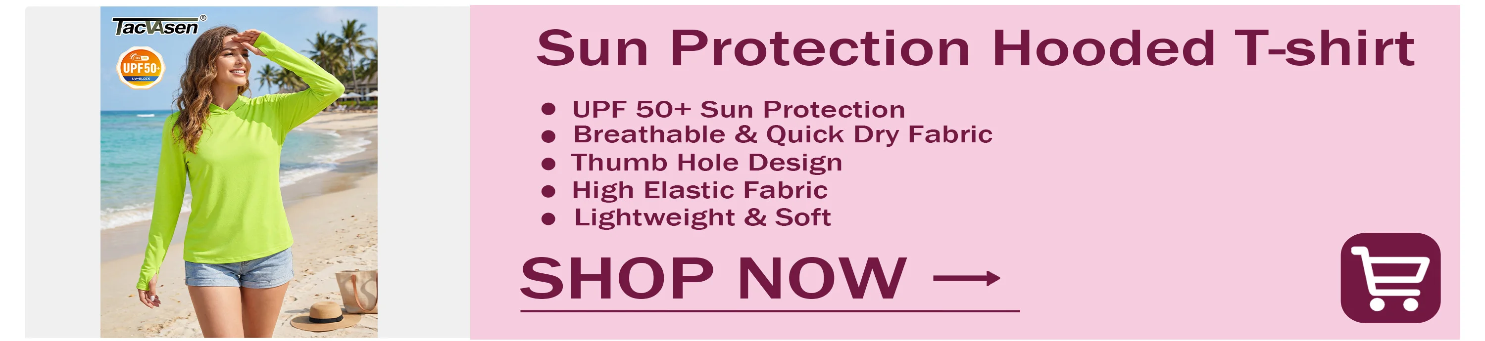 TACVASEN Summer UPF 50+ Long Sleeve T-Shirts Womens Sun Protection V Neck Fashion Tee Shirts Quick Dry Outdoor Hiking Pullover