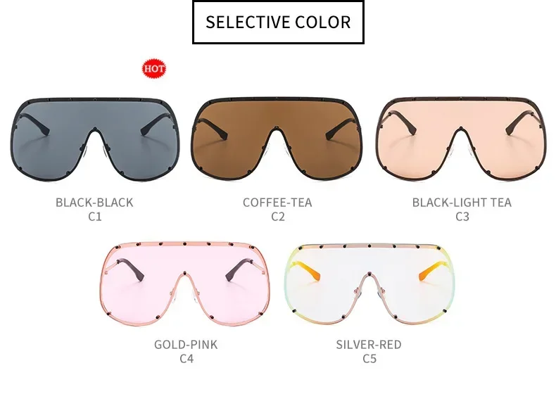 New Fashionable Oversized Oval Shaped Sunglasses For Women Borderless Summer UV Resistant Glasses Outdoor Photography Eyewears