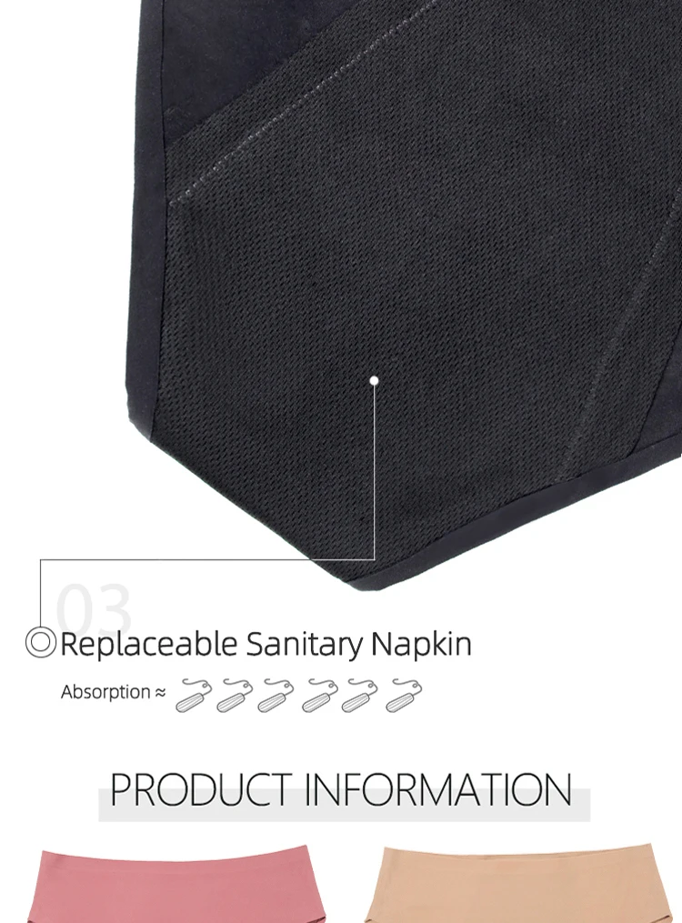 Heavy Flow Seamless Period Underwear Women Panties Menstrual Pants Sexy Leak Proof Asorbent Undies Incontinence Dropshipping