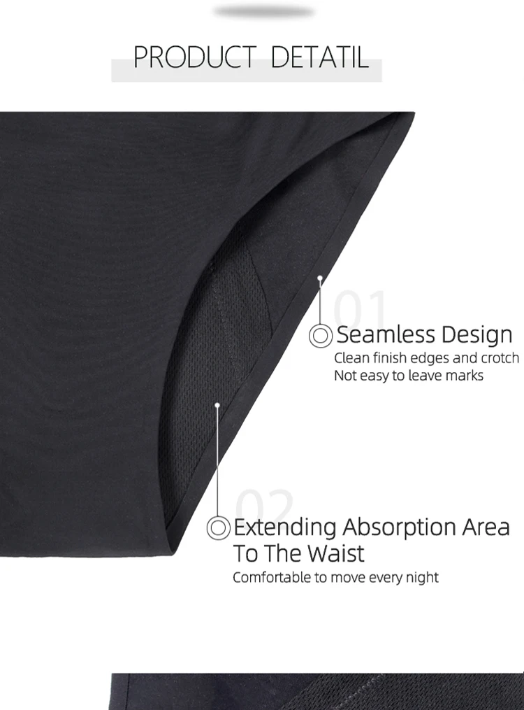 Heavy Flow Seamless Period Underwear Women Panties Menstrual Pants Sexy Leak Proof Asorbent Undies Incontinence Dropshipping