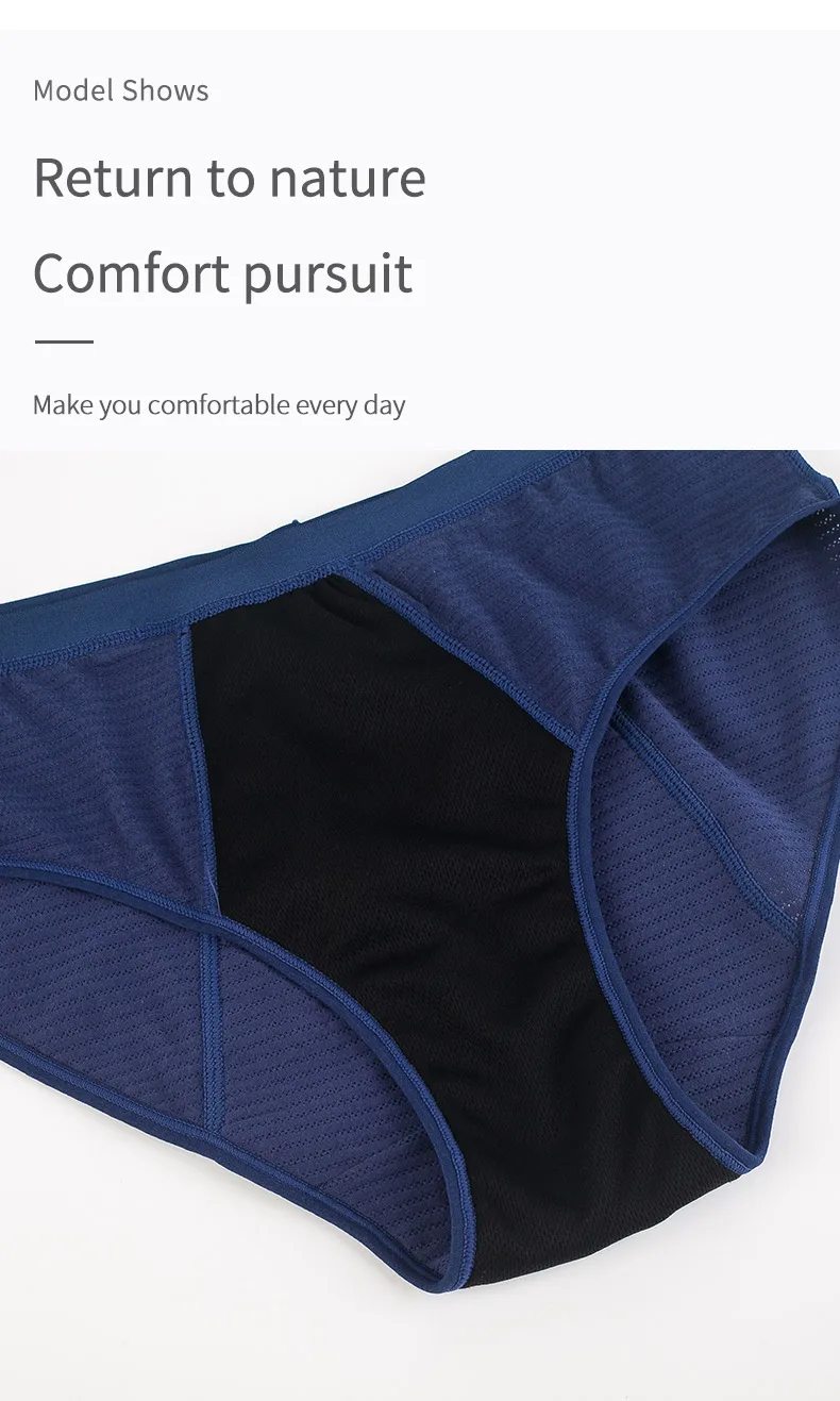 Cotton Menstrual Period Panties Plus Size Women Heavy Flow Absorbency Leakproof Underwear Female Incontinence Lingerie for Women