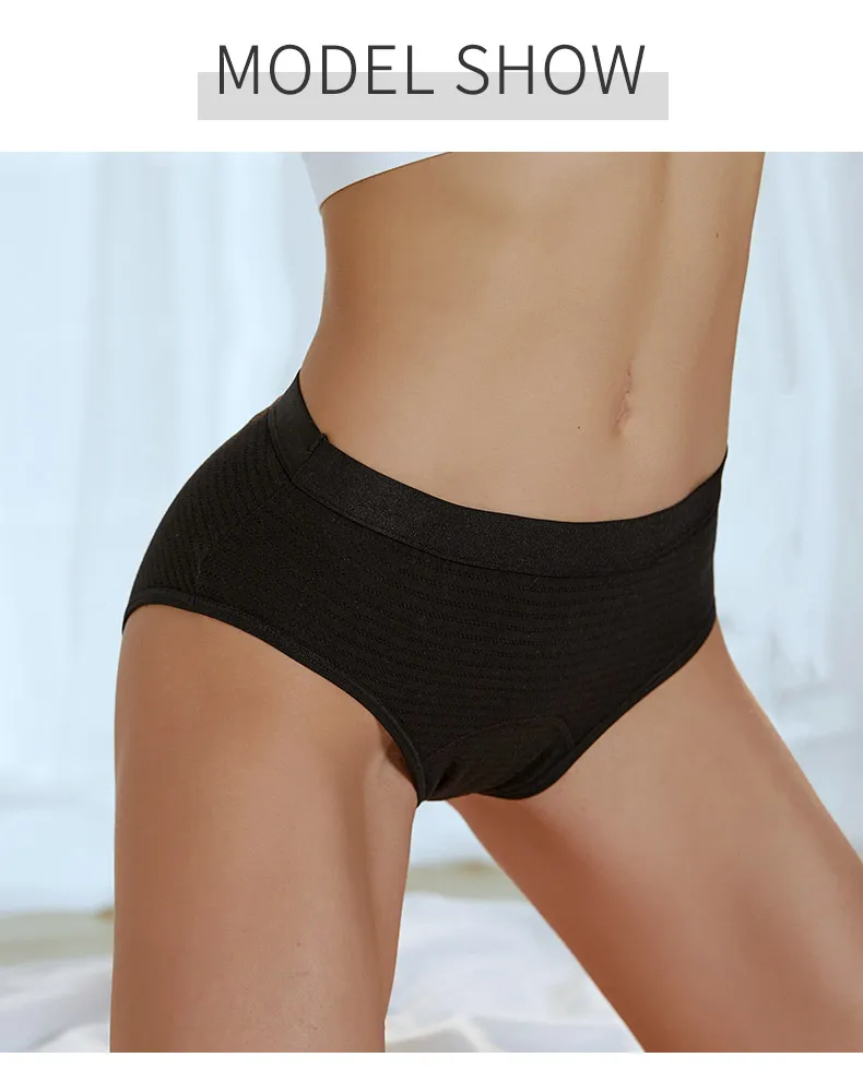 Cotton Menstrual Period Panties Plus Size Women Heavy Flow Absorbency Leakproof Underwear Female Incontinence Lingerie for Women