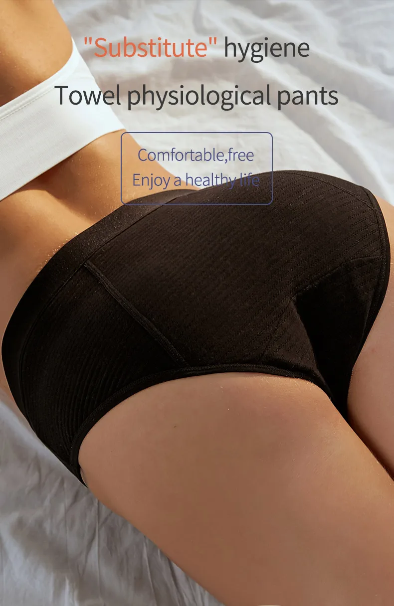 Cotton Menstrual Period Panties Plus Size Women Heavy Flow Absorbency Leakproof Underwear Female Incontinence Lingerie for Women