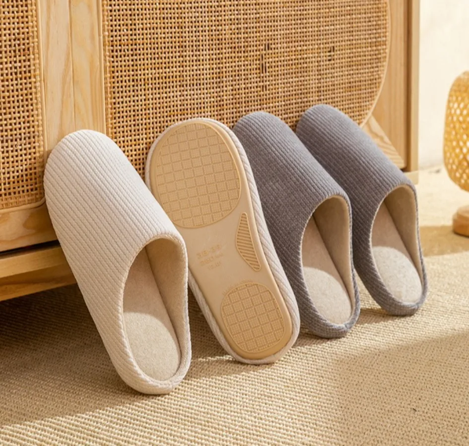 Soft Fluffy Silent Slippers Women Men Couple Non-slip Comfortable Indoor House Flats Slides Home Shoes
