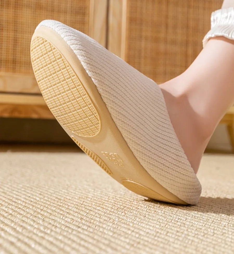 Soft Fluffy Silent Slippers Women Men Couple Non-slip Comfortable Indoor House Flats Slides Home Shoes