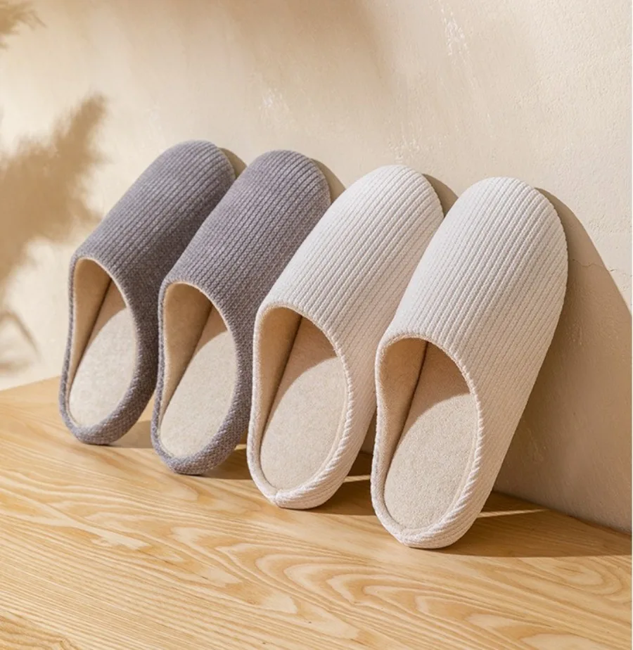 Soft Fluffy Silent Slippers Women Men Couple Non-slip Comfortable Indoor House Flats Slides Home Shoes