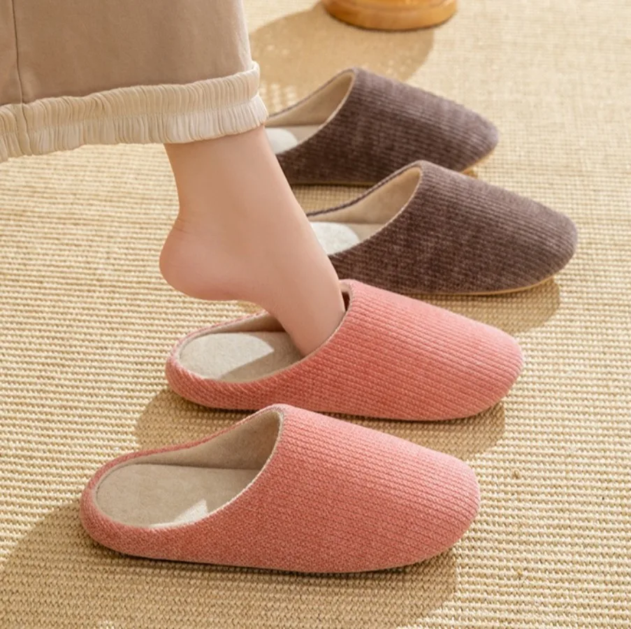 Soft Fluffy Silent Slippers Women Men Couple Non-slip Comfortable Indoor House Flats Slides Home Shoes