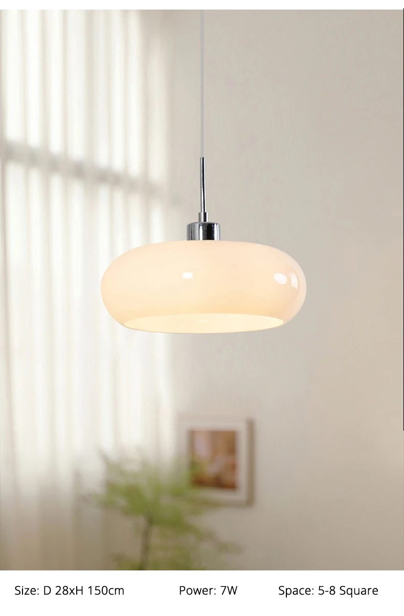 Bauhaus Style Chandelier For Restaurant Nordic Bedroom LivingRoom Warm Lamp Pendant Light Corridor Aisle Light Glass Chandelier