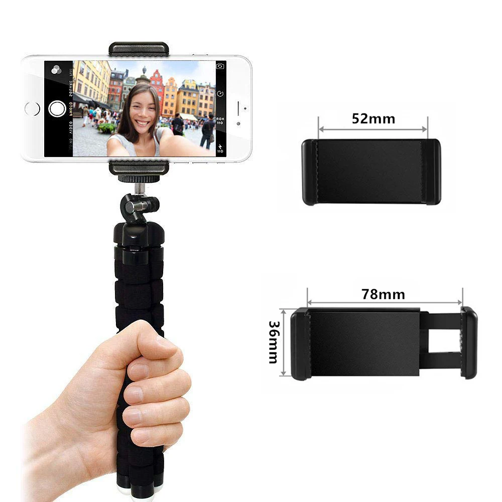 Tripod Stand Phone Clip 1/4 Inch Screw Hole Holder For Tripod Mobile Smart Phone Universal Accessories Stand Mount