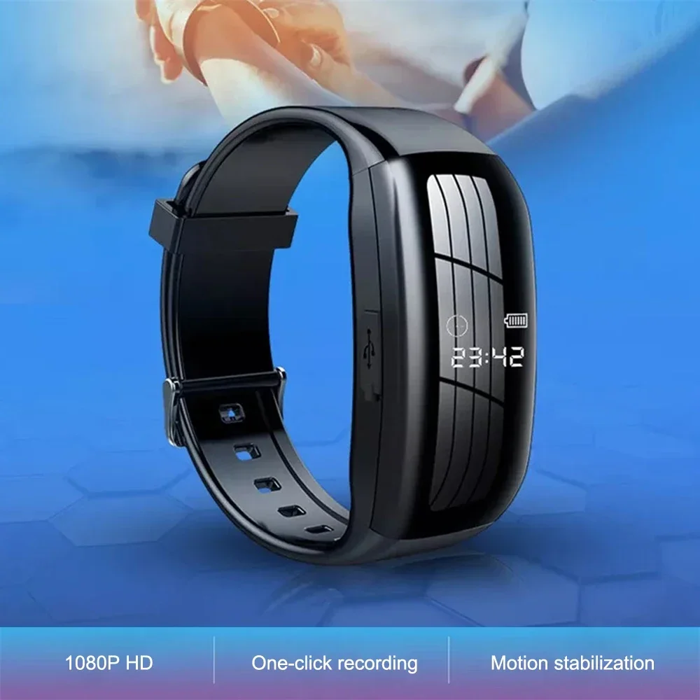 1080P HD Action Camera Professional Recorder Watch Sports Video Voice Protable Watch Mini Cam Suitable for Outdoor Meeting