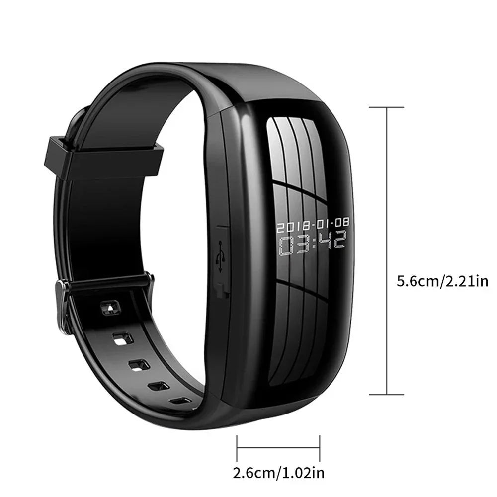 1080P HD Action Camera Professional Recorder Watch Sports Video Voice Protable Watch Mini Cam Suitable for Outdoor Meeting