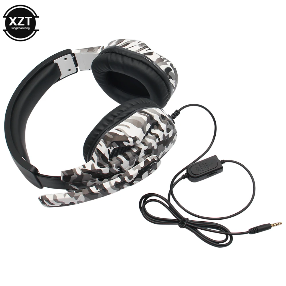 Camouflage Gaming Headset 3.5mm AUX Jack Wired Headphones Gamer Cool Game Headphone With Microphone ForPS4 ForXbox One PC Phone