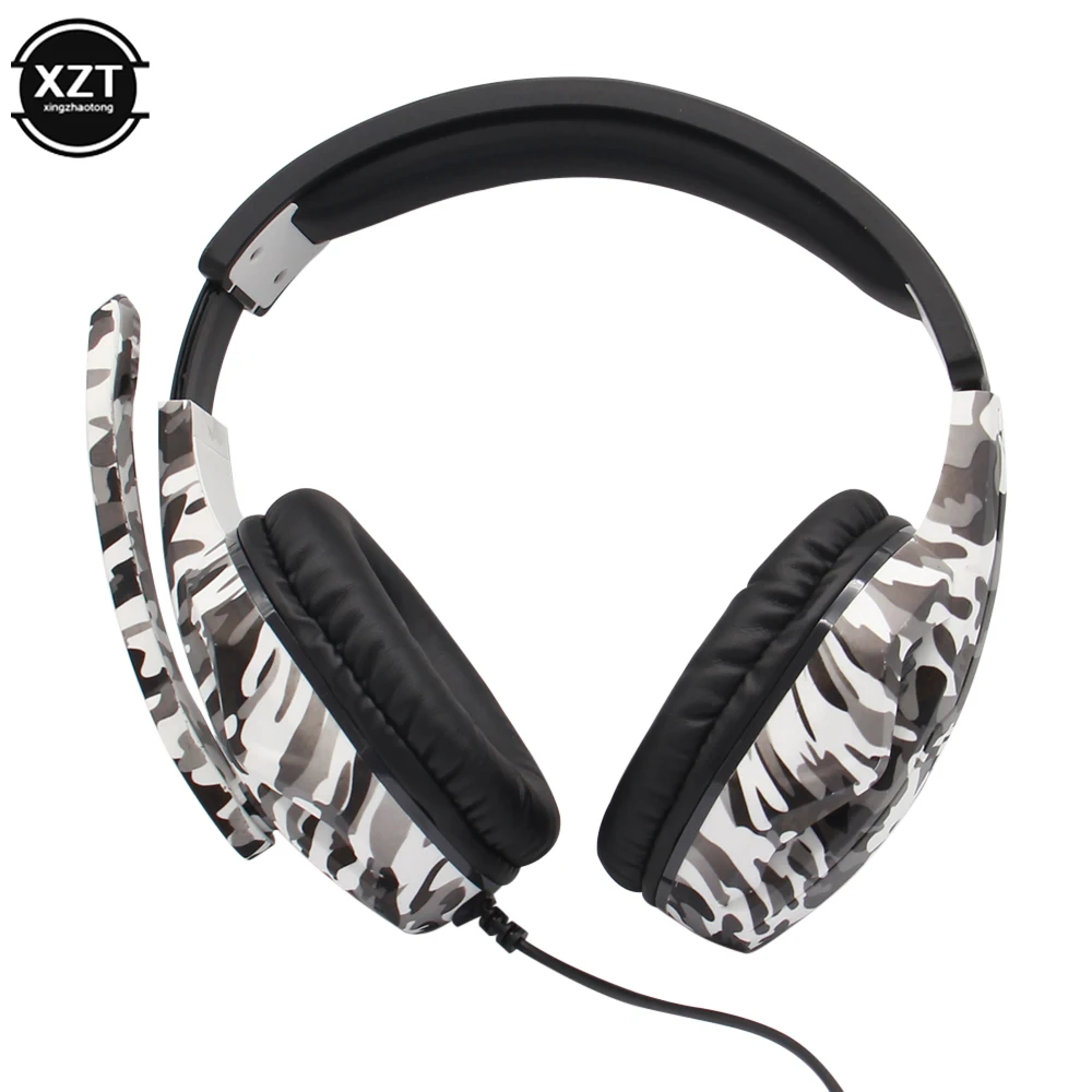 Camouflage Gaming Headset 3.5mm AUX Jack Wired Headphones Gamer Cool Game Headphone With Microphone ForPS4 ForXbox One PC Phone