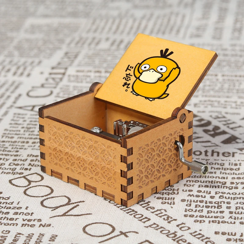 Pok É Mon Music Box Ornaments girl Party Wooden Hand Cranked Musical Box Valentine's Day Birthday Holiday Christmas Gifts Hot