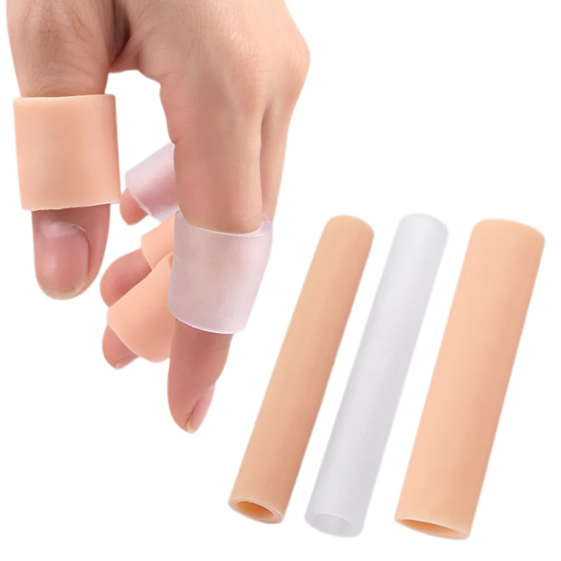 1/2Pairs Silicone Toe Cover Elastic Finger Protective Tube Toe Protection Pipe Reduce Friction Gel Foot Protector Pedicure