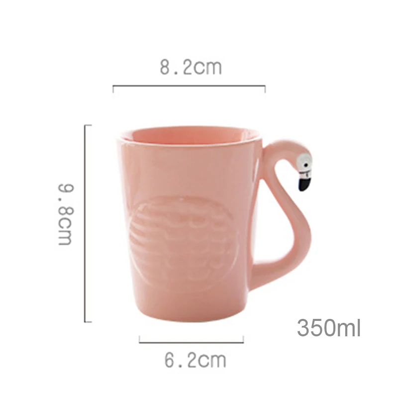 Creative Pink Flamingo Mug Coffee Cup Travel Coffee Mug Ceramic Cups For Coffee Tea Cups And Mugs Pink Flamingo Cup