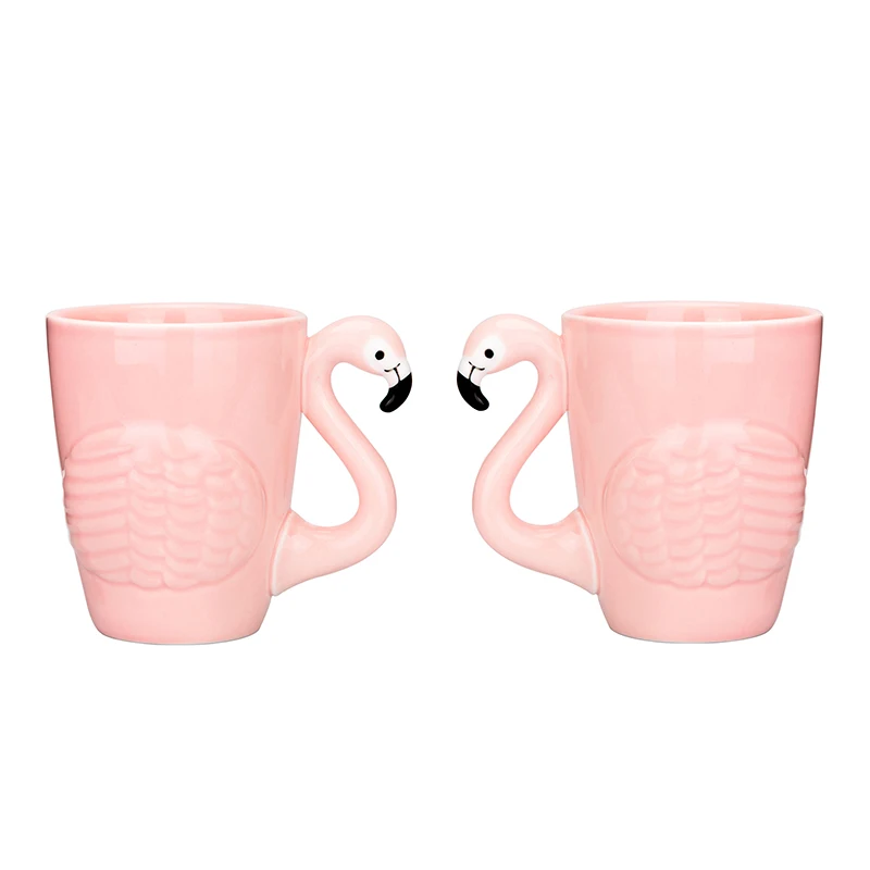 Creative Pink Flamingo Mug Coffee Cup Travel Coffee Mug Ceramic Cups For Coffee Tea Cups And Mugs Pink Flamingo Cup