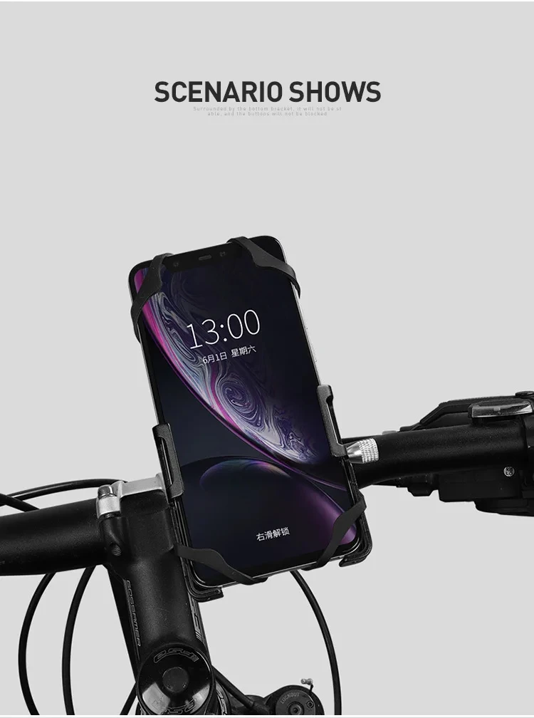 GUB P10 Bike Phone Holder Bracket Aluminum Alloy Motorcycle Bicycle Stand Mount Support Handlebar Clip for 55-100mm
