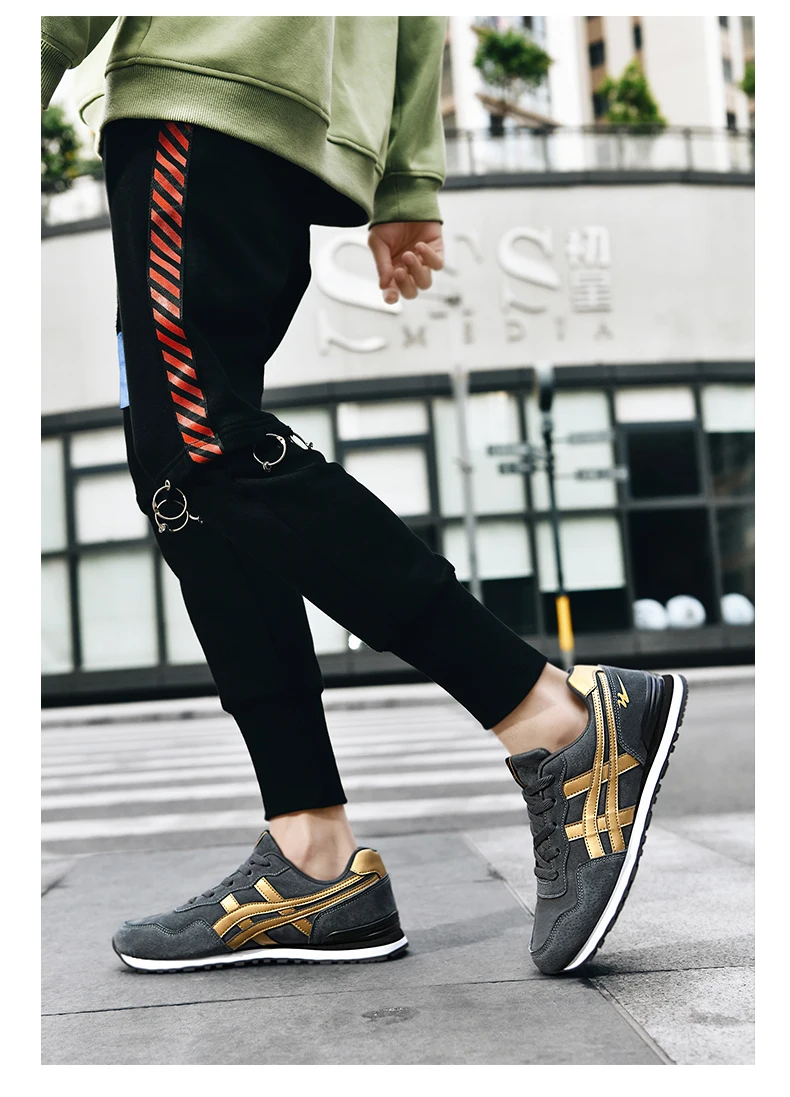 Double Star Men's Skateboard Shoes, Anti Slip and Wear-resistant, Lightweight and Fashionable, Versatile and Trendy Men's Shoes