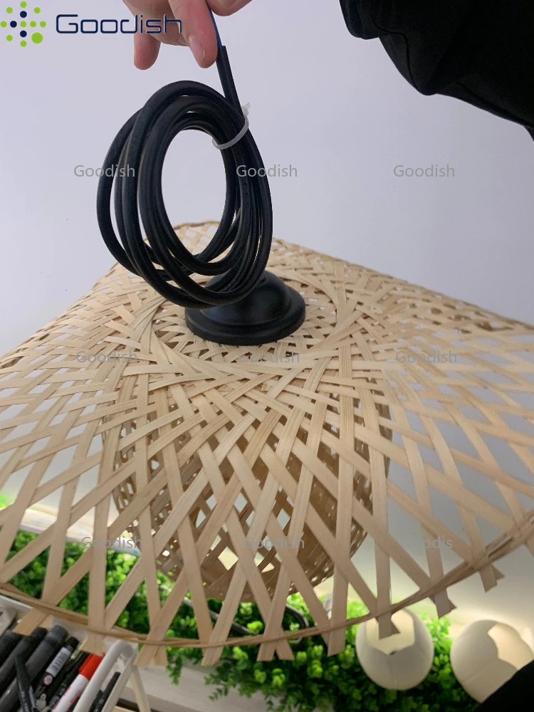 Japanese Wabi Sabi LED Pendant Lights bamboo rattan Suspension Lamps for Living Dining Bedroom Home Decoration Chandelier