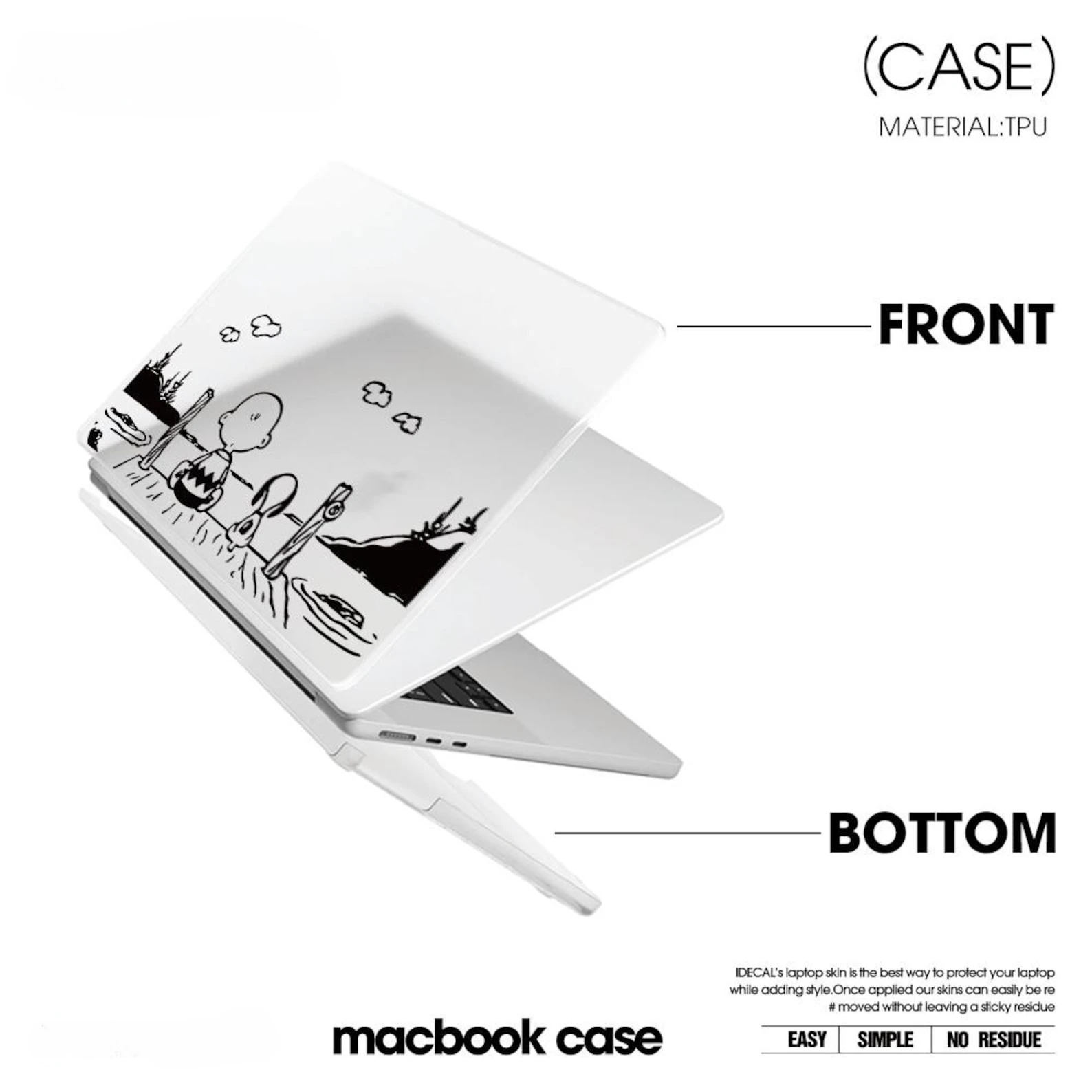 Creative Laptop Case For Macbook Air13.3 A2337 Pro13.3 A2338 Pro14 A2779 Air13.6 A3113 15.3 A3114 Transparent Hard Shell