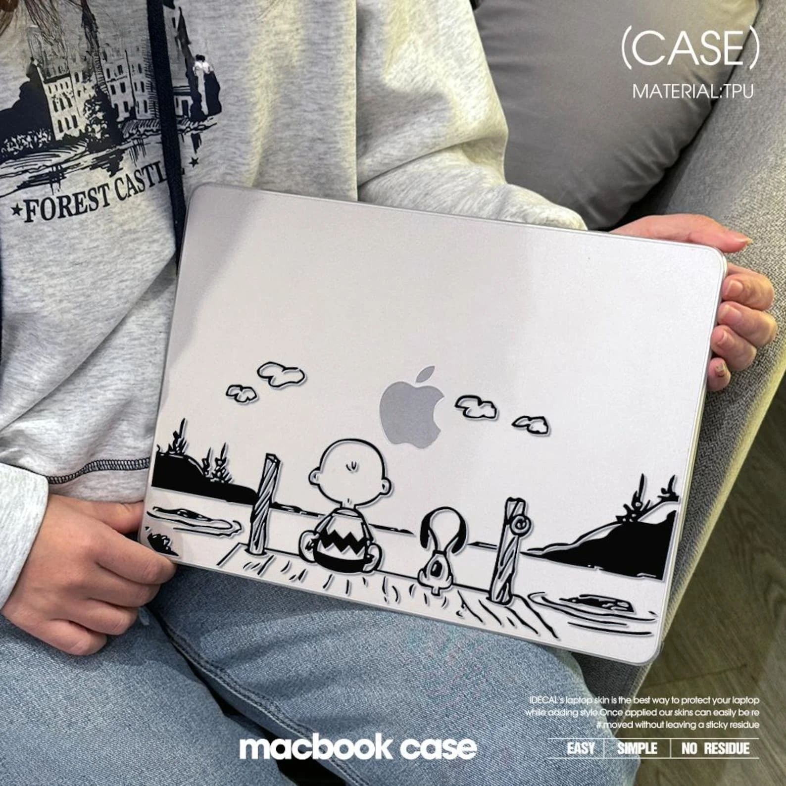 Creative Laptop Case For Macbook Air13.3 A2337 Pro13.3 A2338 Pro14 A2779 Air13.6 A3113 15.3 A3114 Transparent Hard Shell