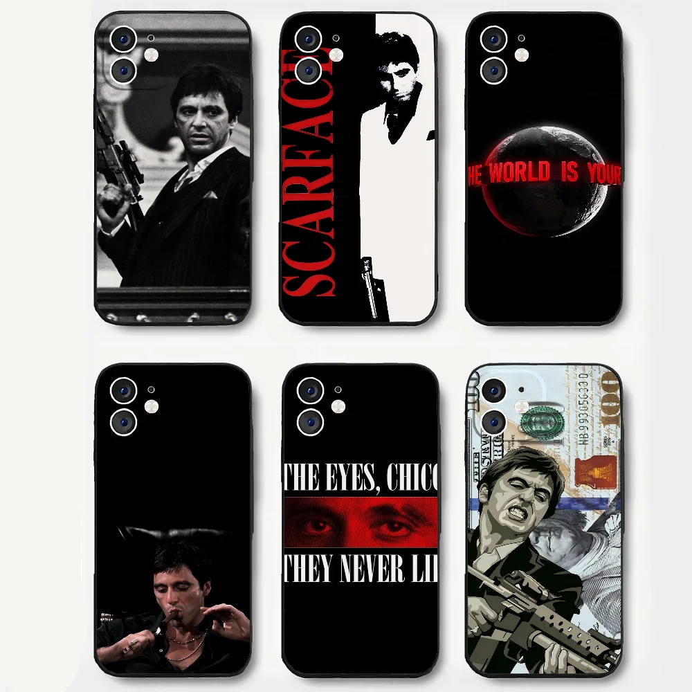 T-Tony M-Montana S-Scarface Phone Case For iPhone 17 16 15 11 12 14 13 Pro Max Mini X XR 7 8 Plus SE4 17E Shockproof Soft Cover
