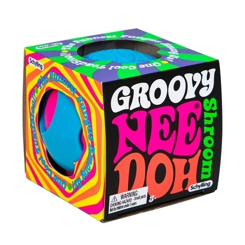 Schylling Groovy Needoh Shroom Mushroom Tactile Sensory Toy Squeeze Stress Relief Soft Dough Squishy Vent Decompression Ball