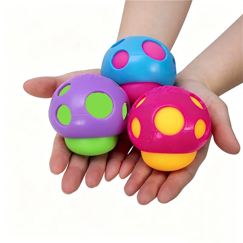 Schylling Groovy Needoh Shroom Mushroom Tactile Sensory Toy Squeeze Stress Relief Soft Dough Squishy Vent Decompression Ball