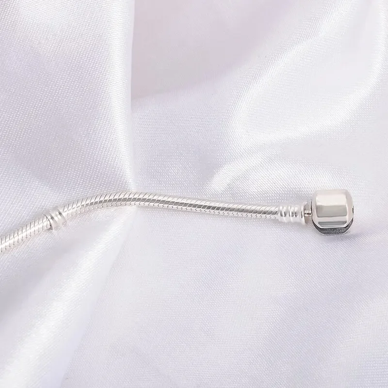 Handmade Original Fine Jewelry 925 Silver Charm Bracelet Soft Smooth Snake Bone Bracelets for Women