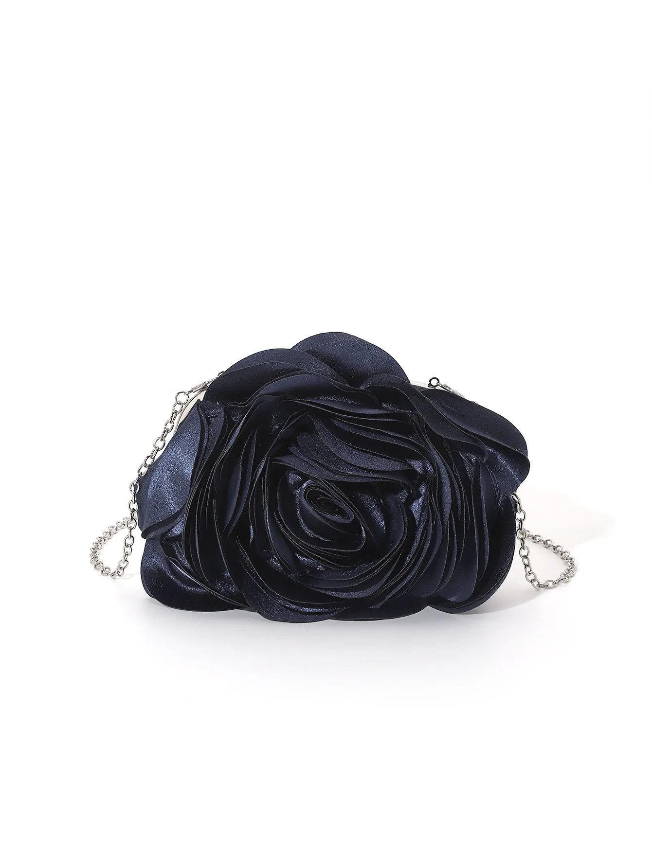 Fashion Pink Flower Petal Banquet Floral Dress Purse Evening Day Clutch Bag Women Luxury Prom Party Wedding Day Bag