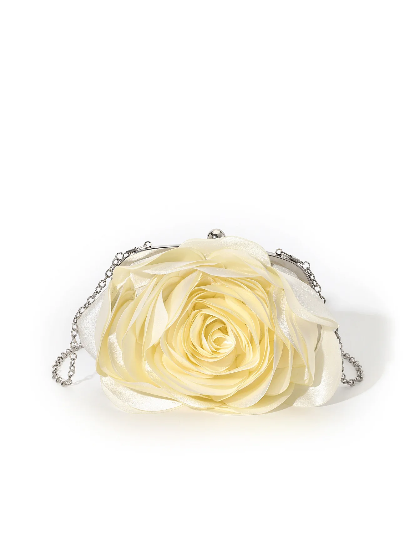 Fashion Pink Flower Petal Banquet Floral Dress Purse Evening Day Clutch Bag Women Luxury Prom Party Wedding Day Bag