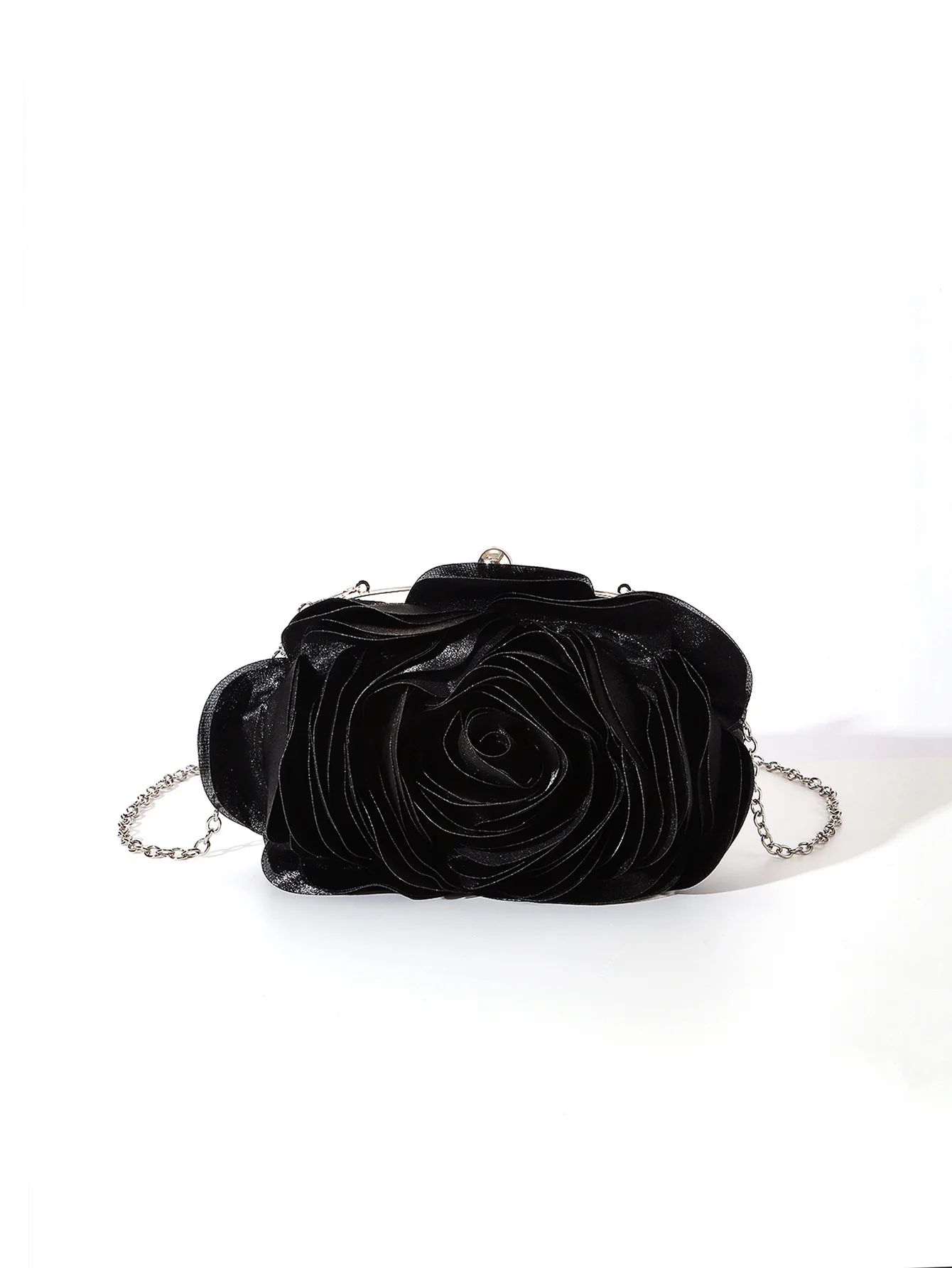 Fashion Pink Flower Petal Banquet Floral Dress Purse Evening Day Clutch Bag Women Luxury Prom Party Wedding Day Bag