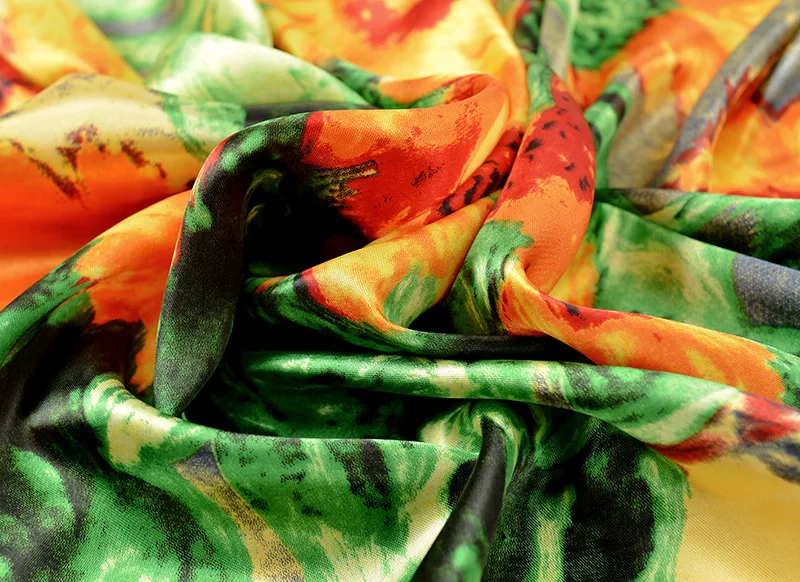 90cm Square Shawls Women Hijab Scarf For Hair Fashion Print Kerchief Neck Scarves Female Silk Satin Bag Scarfs For Ladies Banada