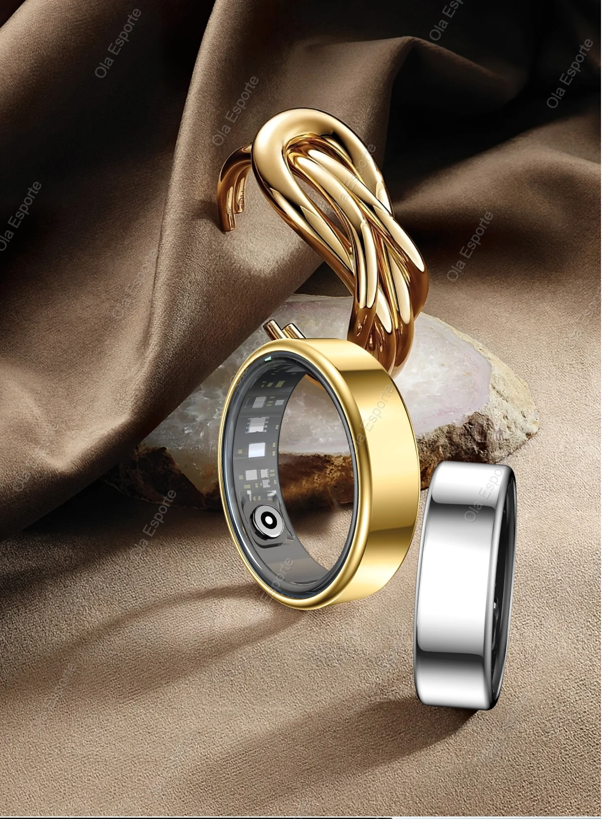 2026 smart ring Notification，5ATMwaterproof，control photos，heart rate，blood pressure ，oxygen monitor smartring for ios android