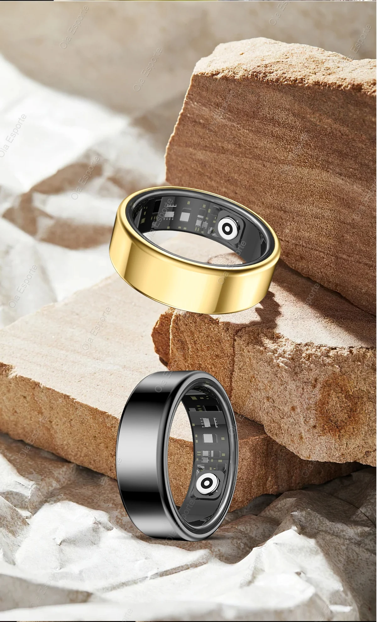 2026 smart ring Notification，5ATMwaterproof，control photos，heart rate，blood pressure ，oxygen monitor smartring for ios android