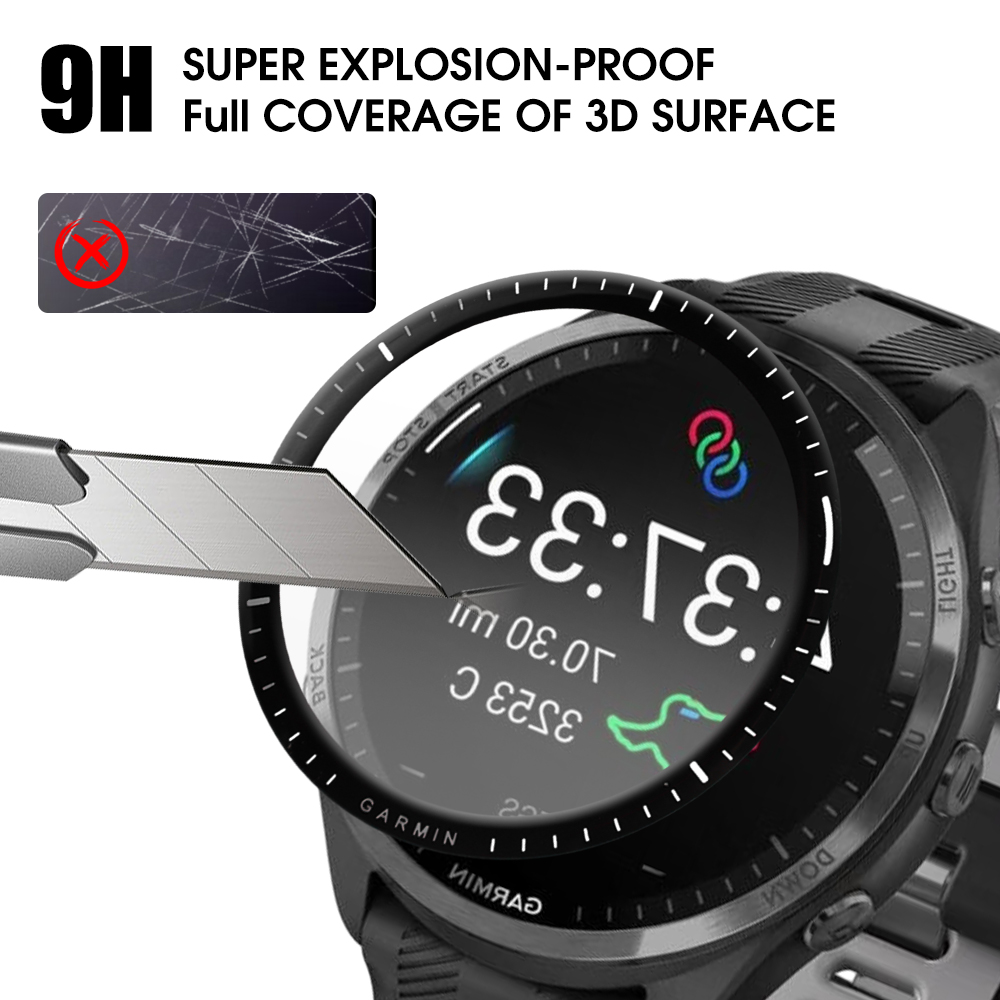 For Garmin Forerunner 965 3D Curved Film Anri-scratch Ultra-thin Screen Protector for Garmin Forerunner 965 Watch Accessories