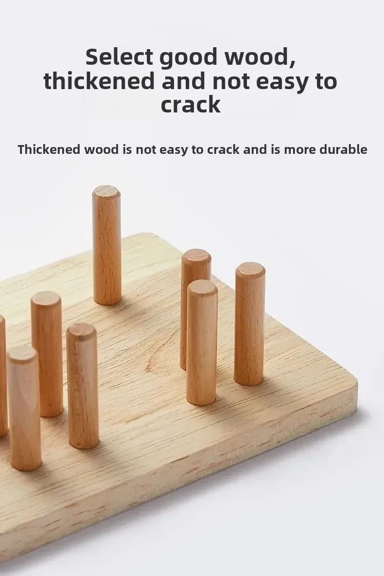 Montessori Wooden Sorting Stacking Toys Puzzle for Toddlers and Kids Preschool Fine Motor Skill Toy for 1 Years