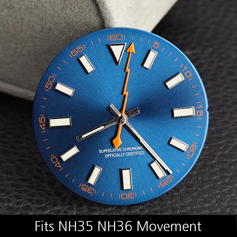 28.5MM Watch Dial Luminous Dial Fit NH35/M8215/E2824 Movement Accessories Watch Parts Watch For Man Sterile Dial NH35 Hands