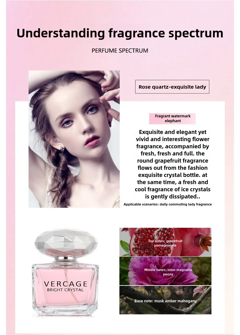 50ml Crystal Diamond Sweet Love Crystal Powder Diamond Black Crystal Lady Eau De Toilette Fragrance Flower Spary Woman Perfumes