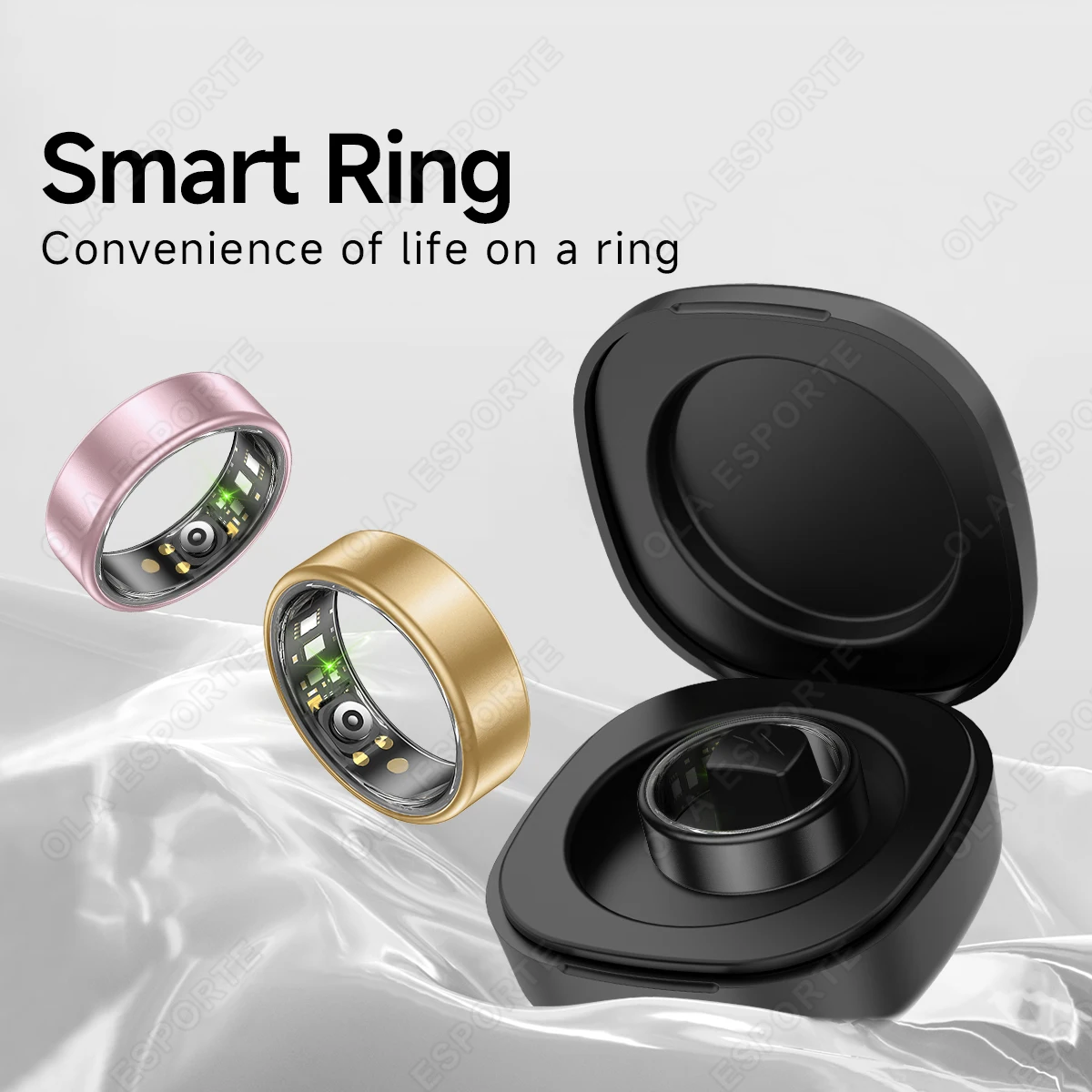 All Size(6-14) Smart Ring for Women Men Healthy Heart Rater Blood pressure Monitor Waterproof Take Photo Control Smartring S R09