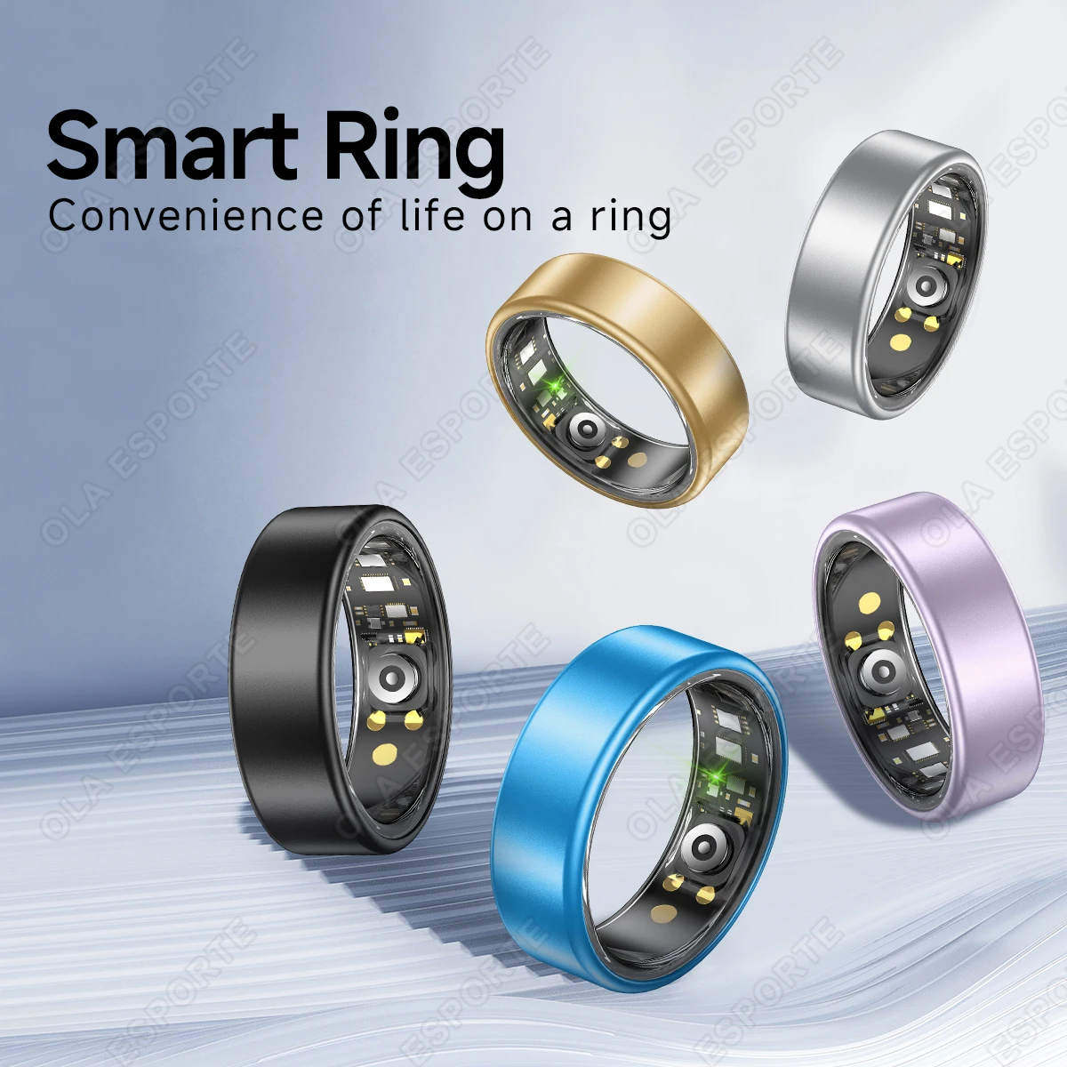 All Size(6-14) Smart Ring for Women Men Healthy Heart Rater Blood pressure Monitor Waterproof Take Photo Control Smartring S R09