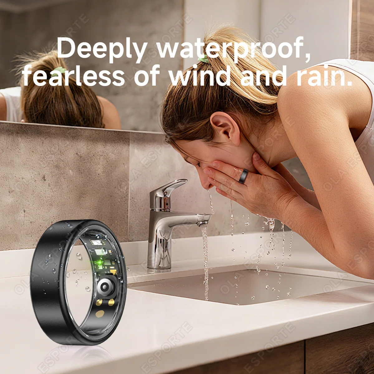 All Size(6-14) Smart Ring for Women Men Healthy Heart Rater Blood pressure Monitor Waterproof Take Photo Control Smartring S R09