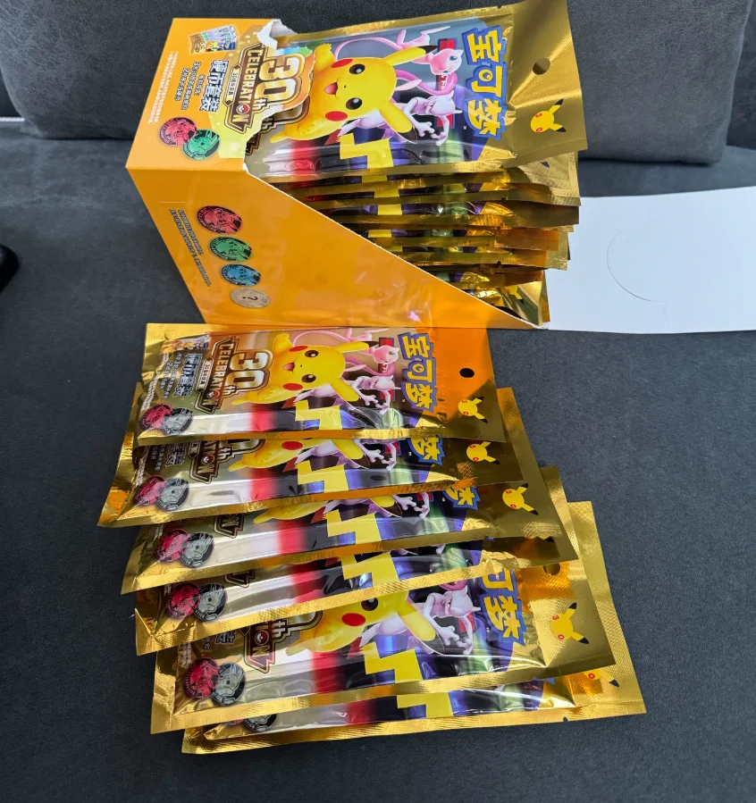 New 100% Genuine Pokemon Cards Pokemon 30th Celebration Coin Set Simplified Chinese Pokemon PTCG Exclusive Collectible Cards Toy